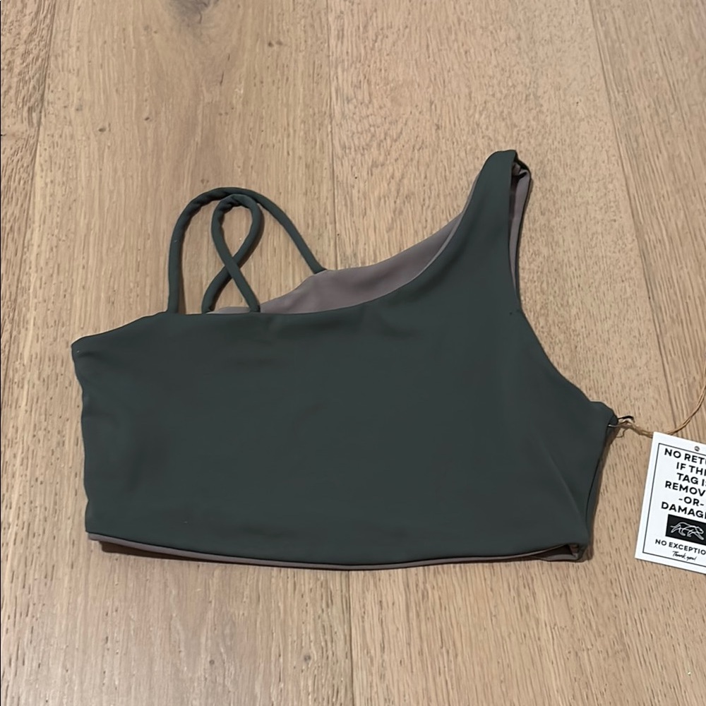 Dark Green One-Shoulder top from Tiger Friday new with tags and size adult small
